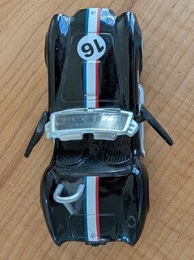 Vintage 1999 New-Ray 1:32 Shelby Cobra 427 S/C - Black #16 Racing Livery